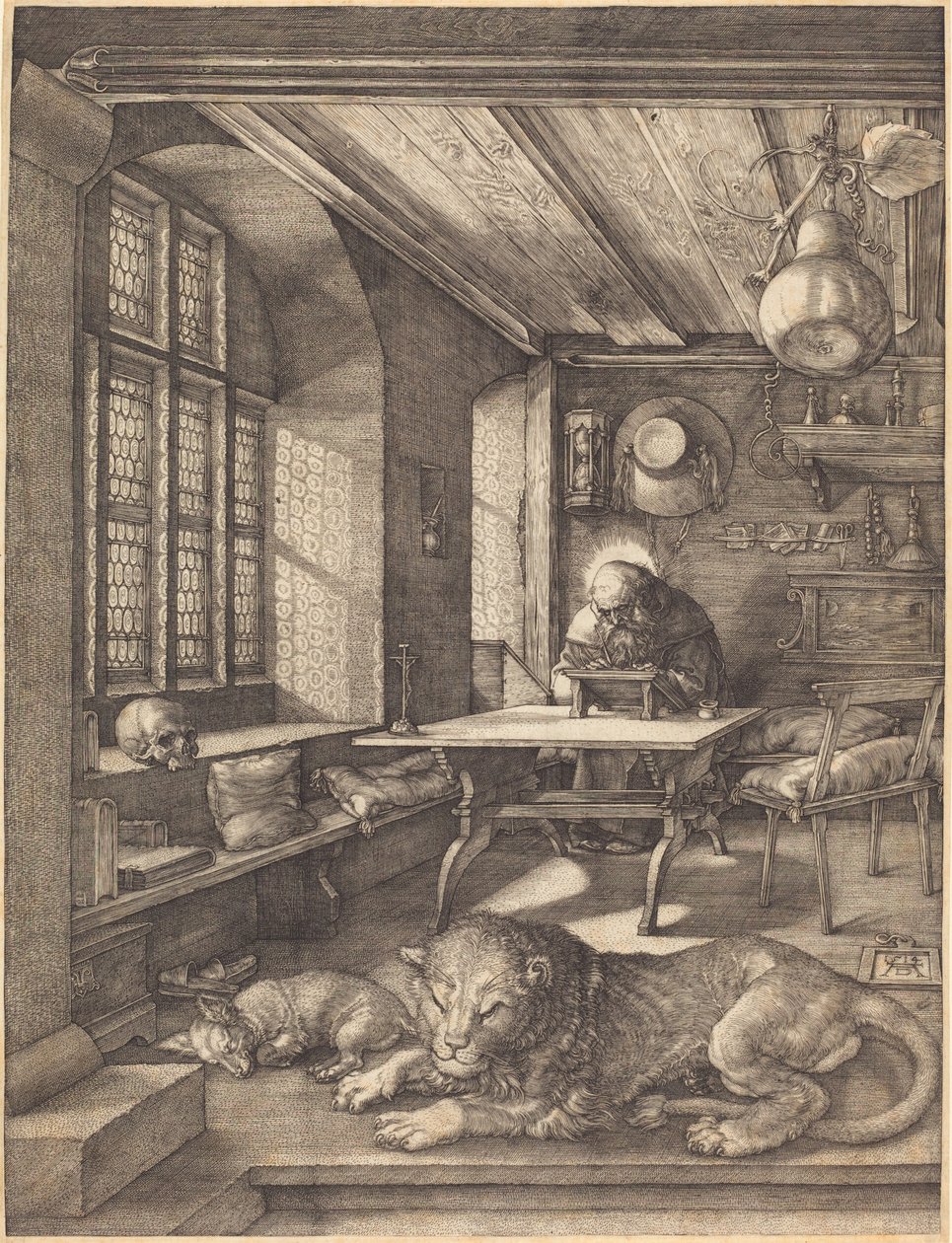 Sankt Hieronymus i sin studie av Albrecht Dürer