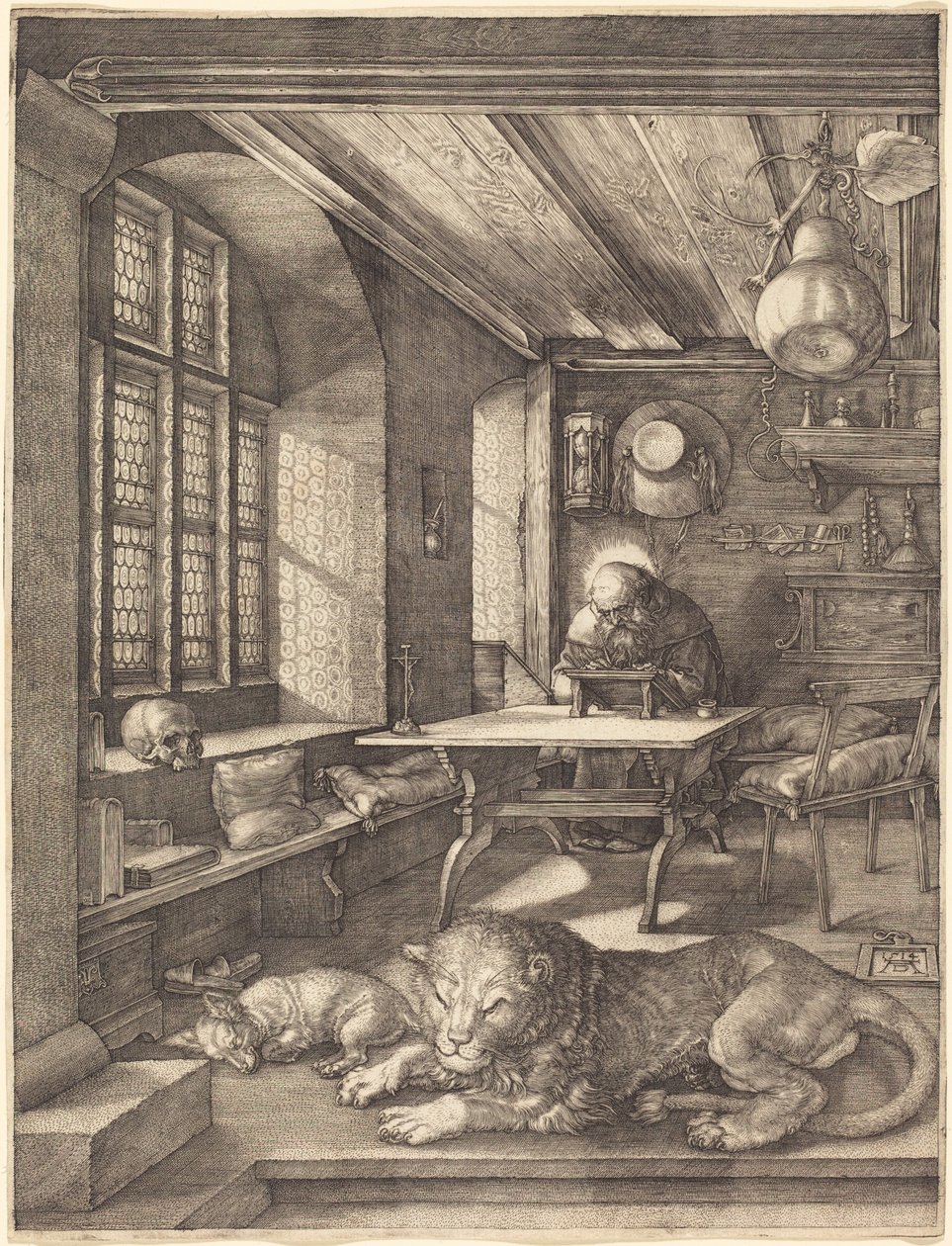 Sankt Hieronymus i sin studie av Albrecht Dürer