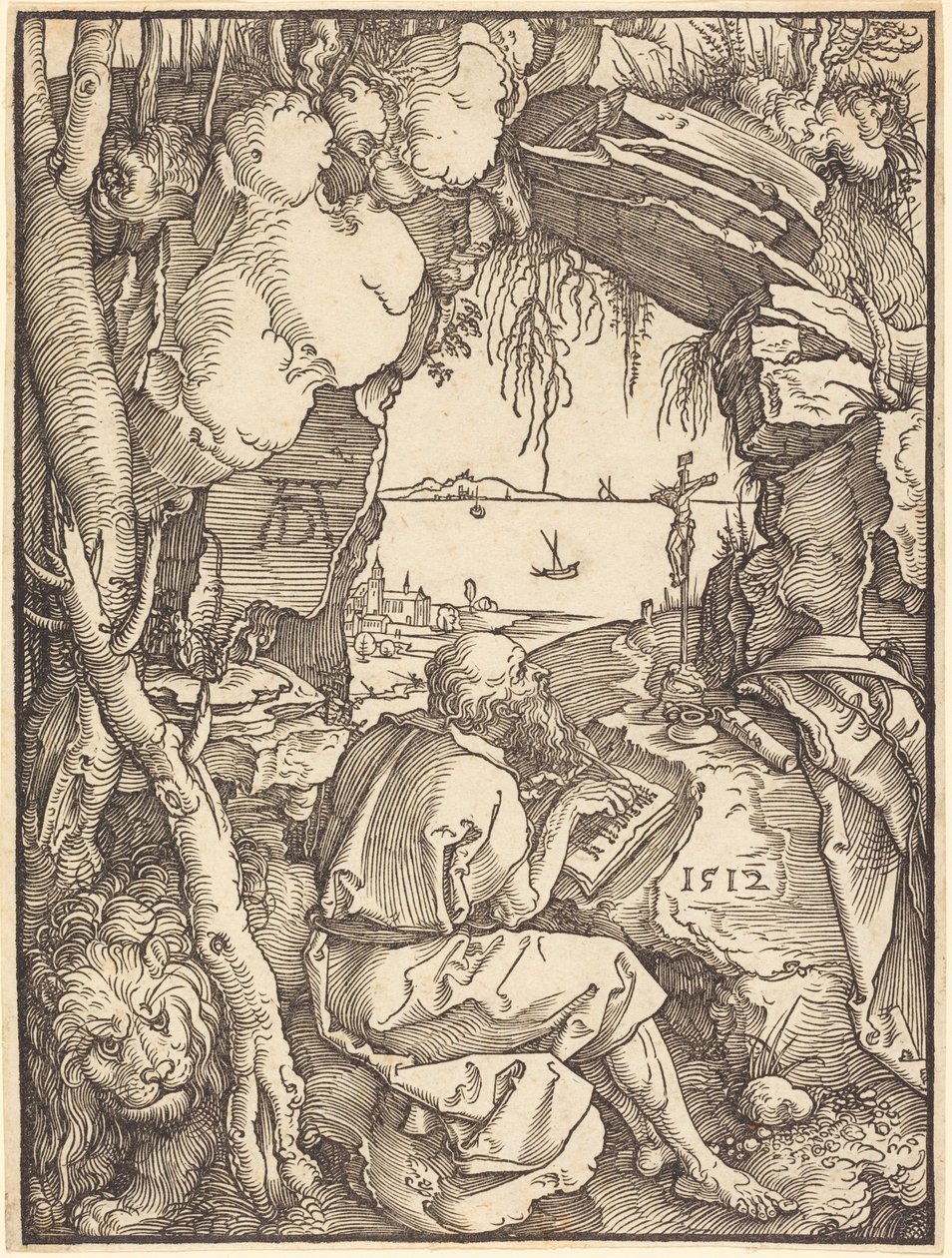 Sankt Hieronymus i en grotta av Albrecht Dürer