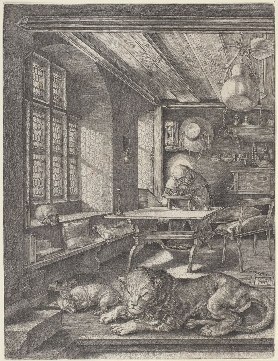 Sankt Hieronymus i sin studie av Albrecht Dürer