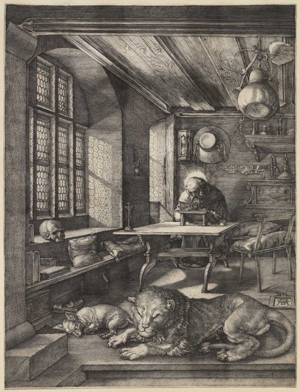 Saint Hieronymus i hans studie, 1514 av Albrecht Dürer