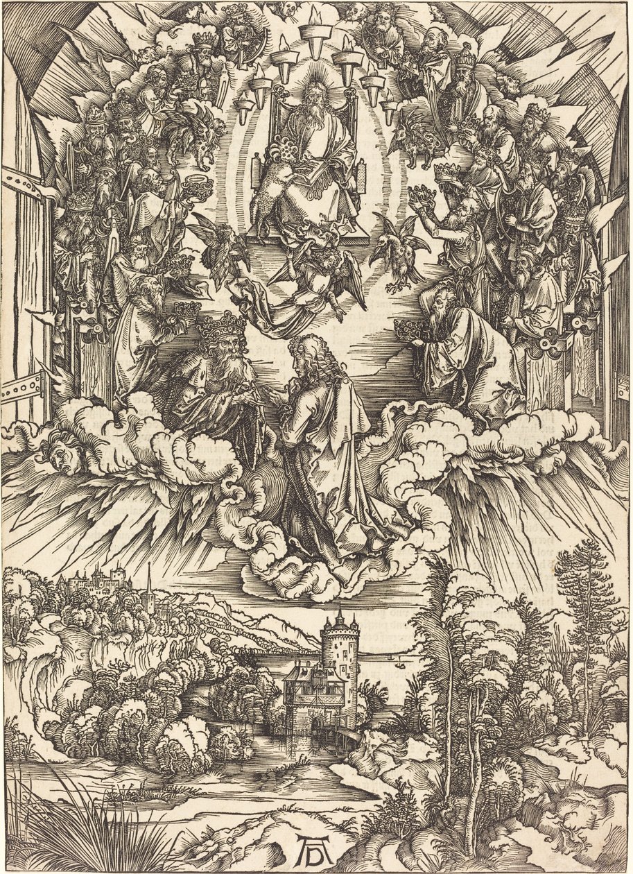 Sankt Johannes inför Gud och de äldste av Albrecht Dürer