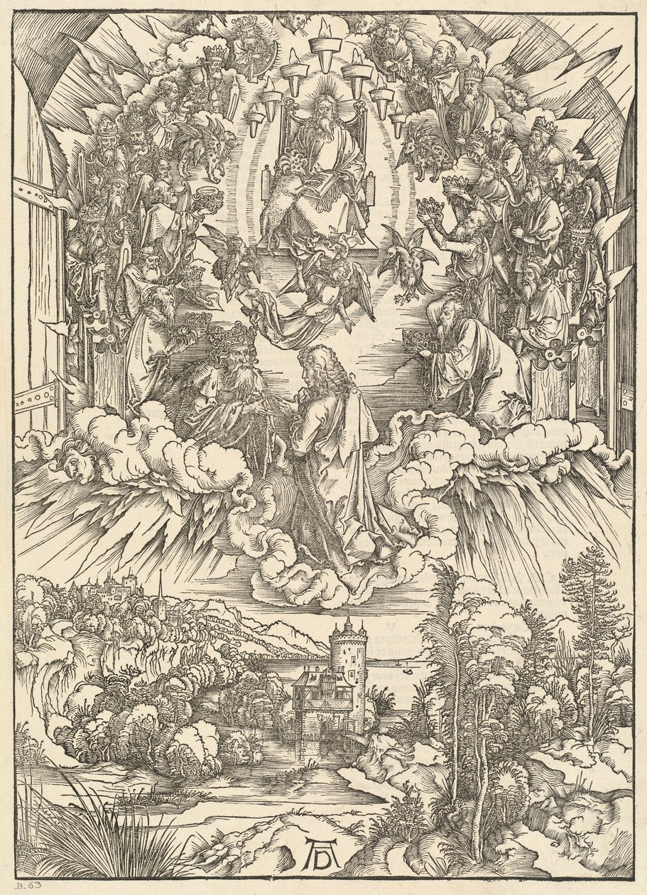 Sankt Johannes inför Gud och de äldste av Albrecht Dürer