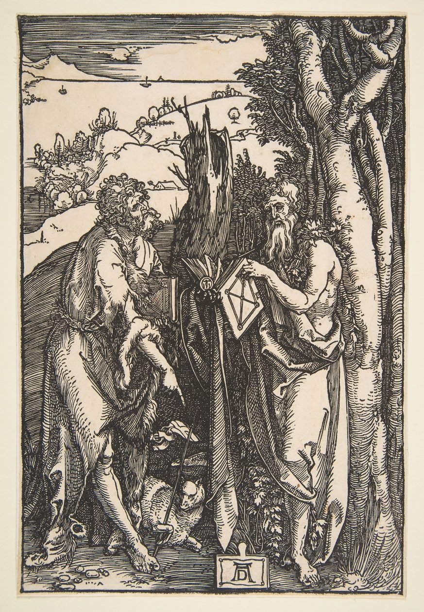 Sankt Johannes Döparen och Sankt Onuphrius, ca. 1503. av Albrecht Dürer