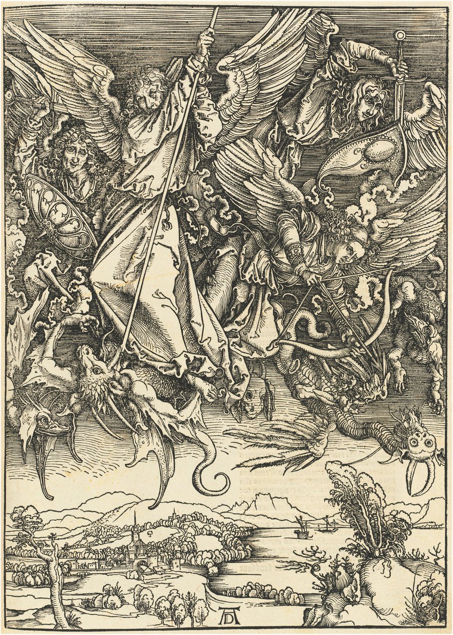 Saint Michael slåss mot draken av Albrecht Dürer