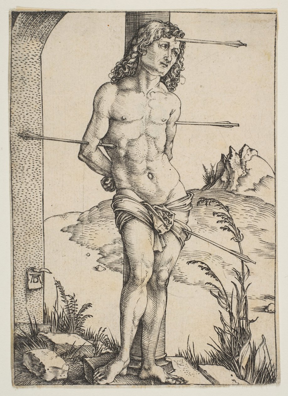 Saint Sebastian Bound to the Column, ca. 1499. av Albrecht Dürer