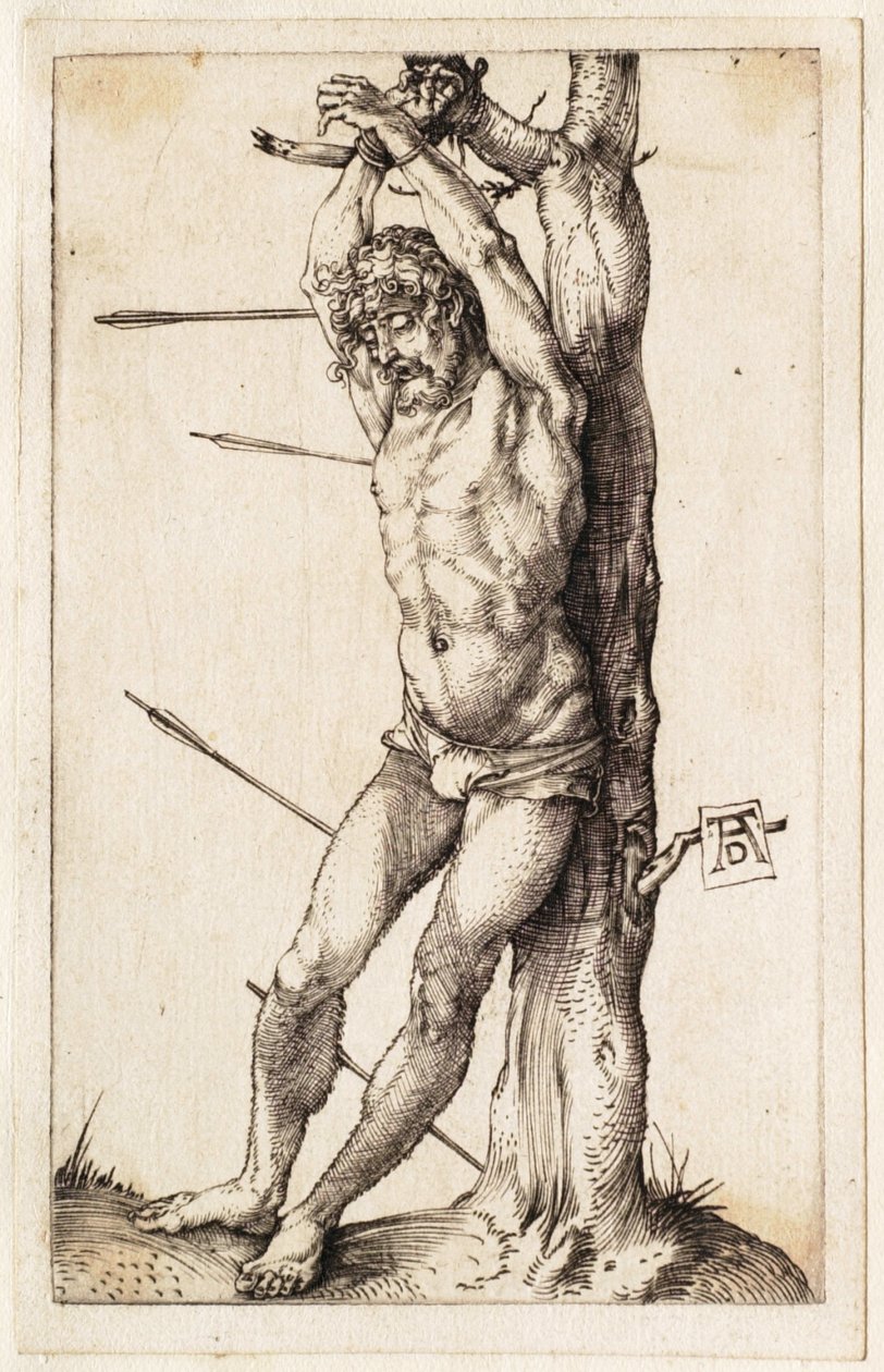 Sankt Sebastian bunden vid trädet av Albrecht Dürer