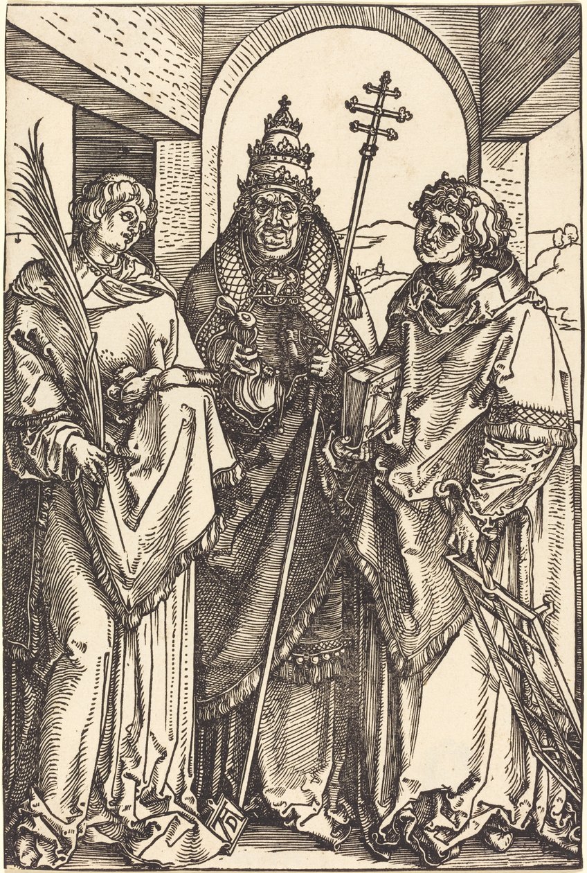 De heliga Stephen, Sixtus och Lawrence av Albrecht Dürer