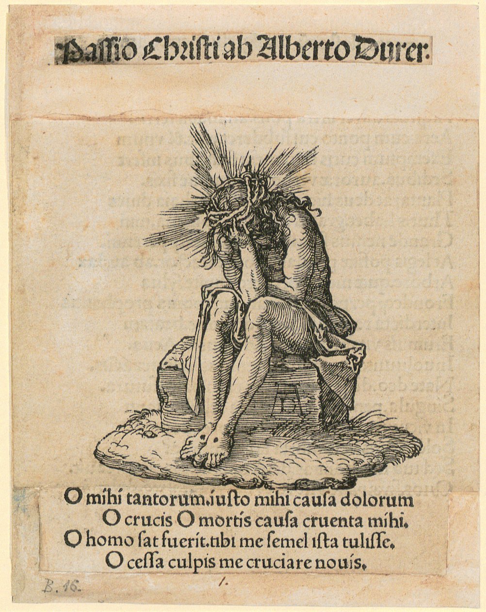 Smärtornas man, titelblad till serien ”Lilla träpassionen” av Albrecht Dürer