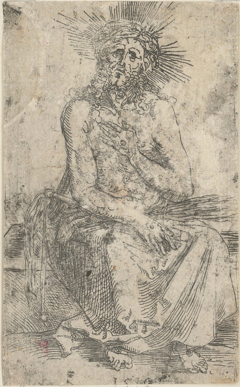 Smärtornas man, sittande av Albrecht Dürer
