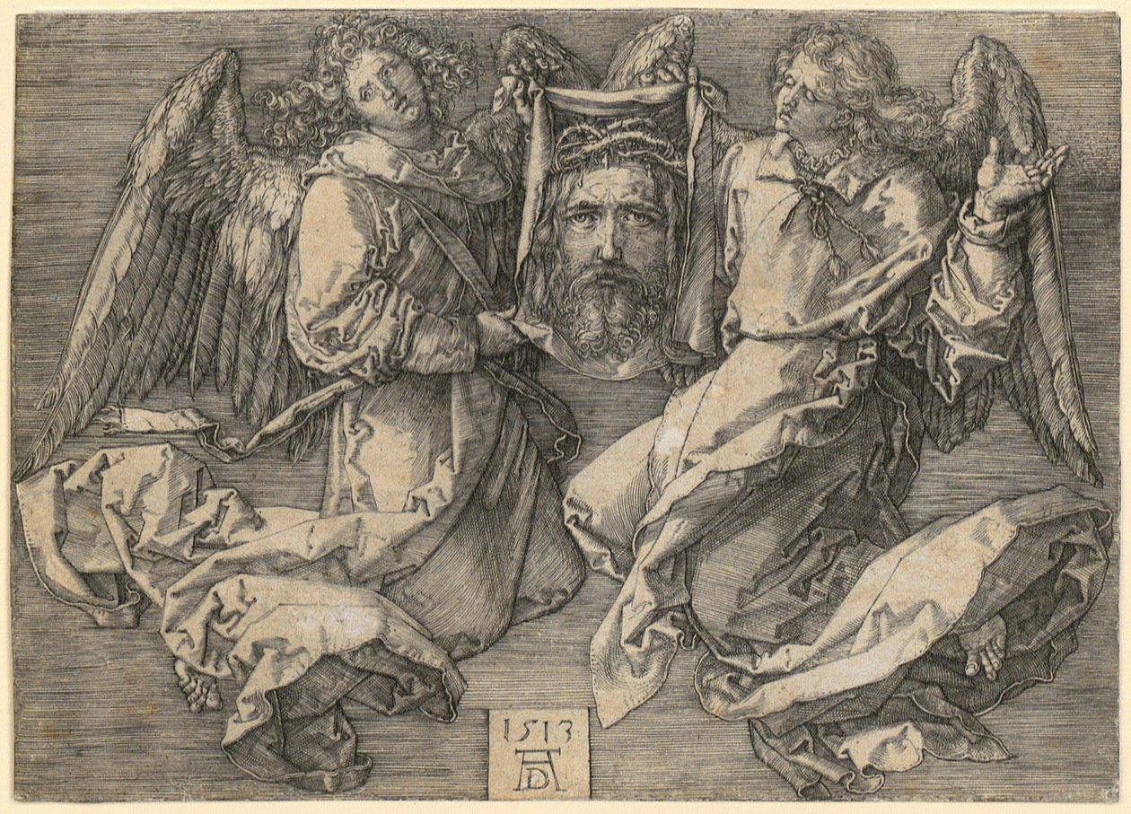 Svetteduk hållen av två änglar av Albrecht Dürer