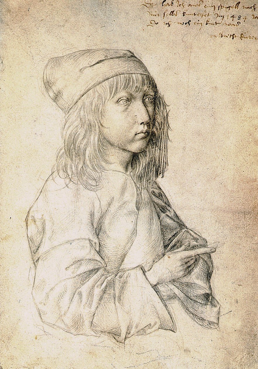 Självporträtt vid tretton års ålder av Albrecht Dürer
