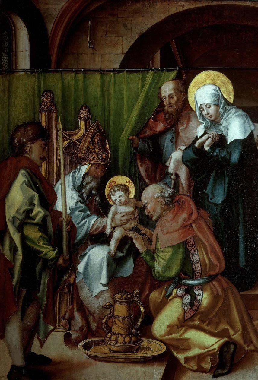 Seven Sorrows Polyptych Jesu omskärelse, 1495-1496. av Albrecht Dürer