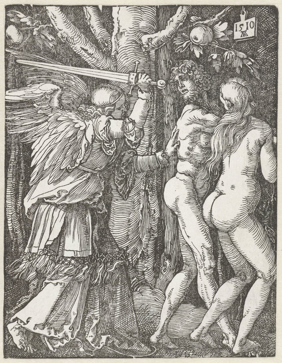 Liten passion: 2. Utvisning från paradiset av Albrecht Dürer