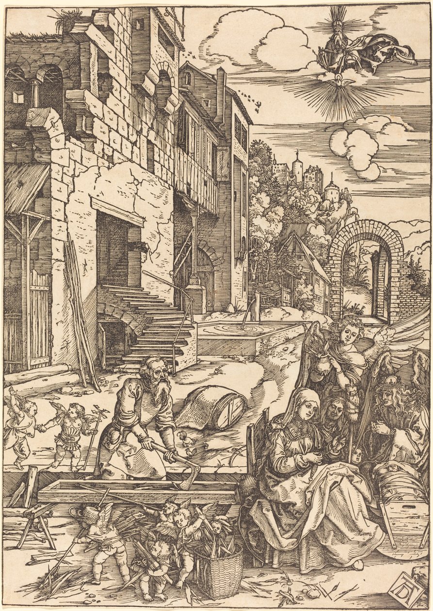 Den heliga familjens vistelse i Egypten av Albrecht Dürer