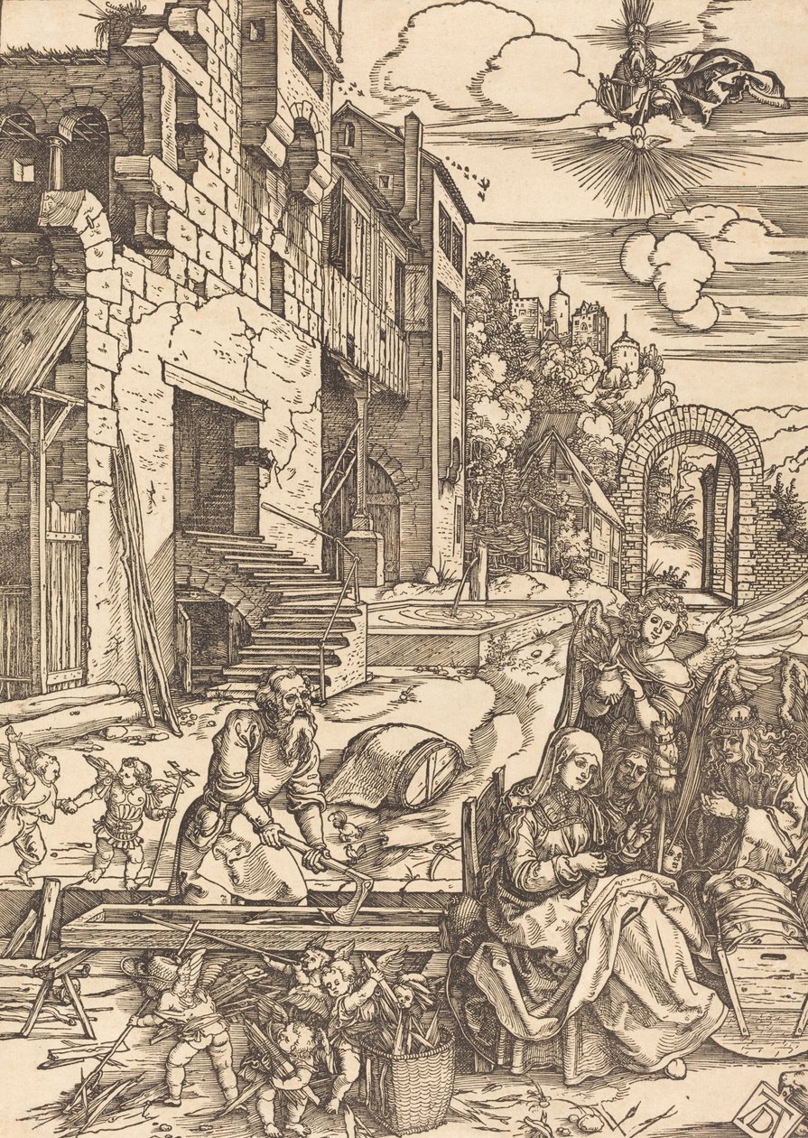 Den heliga familjens vistelse i Egypten, ca. 1504. av Albrecht Dürer