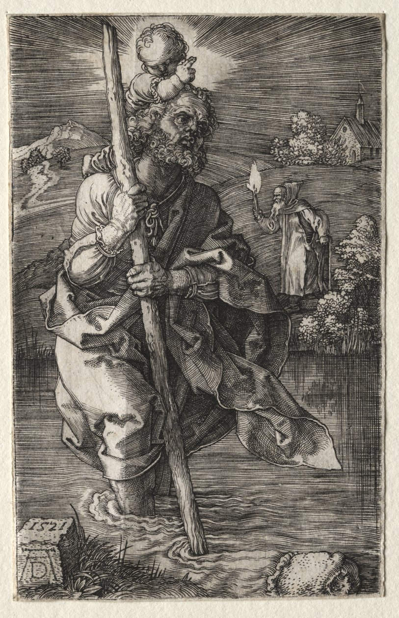 Sankt Kristoffer, vänd åt höger av Albrecht Dürer