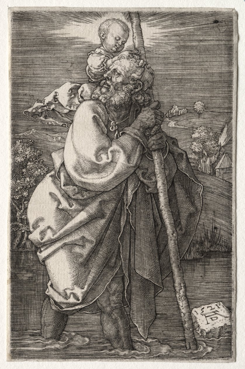 St. Christopher, vänd mot vänster av Albrecht Dürer