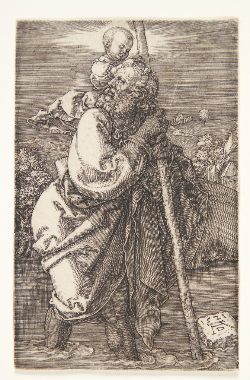 St. Christopher vänd till vänster av Albrecht Dürer