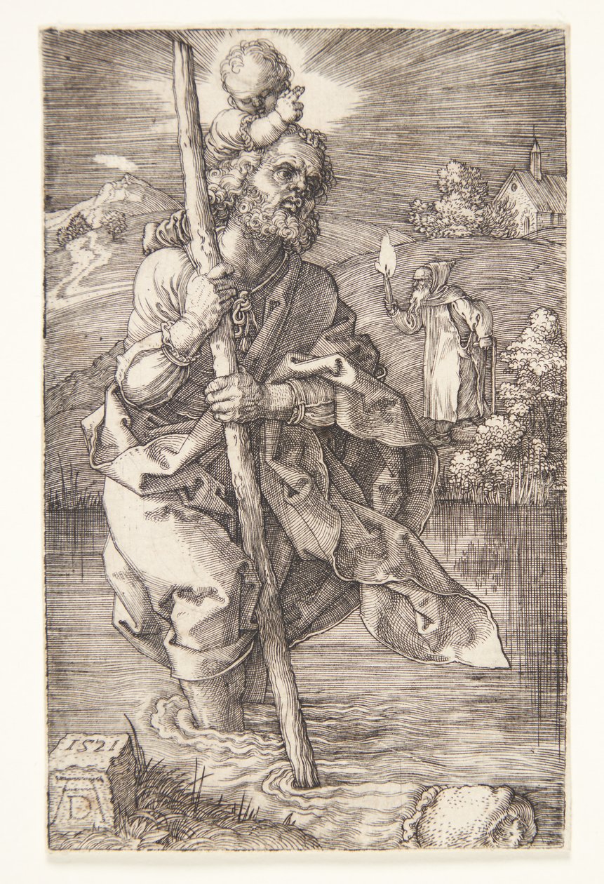 St. Christopher vänd till höger av Albrecht Dürer