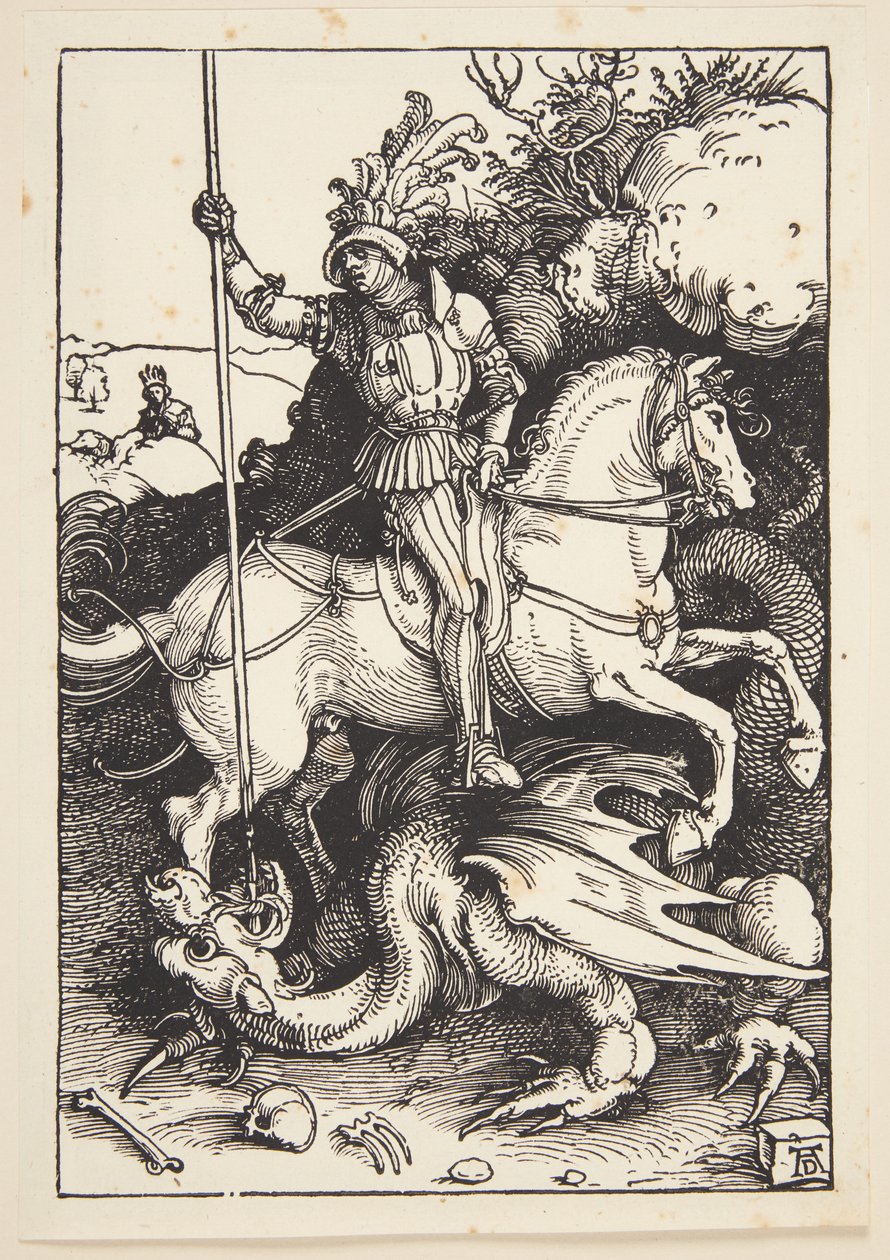 St Georg som dödar draken av Albrecht Dürer