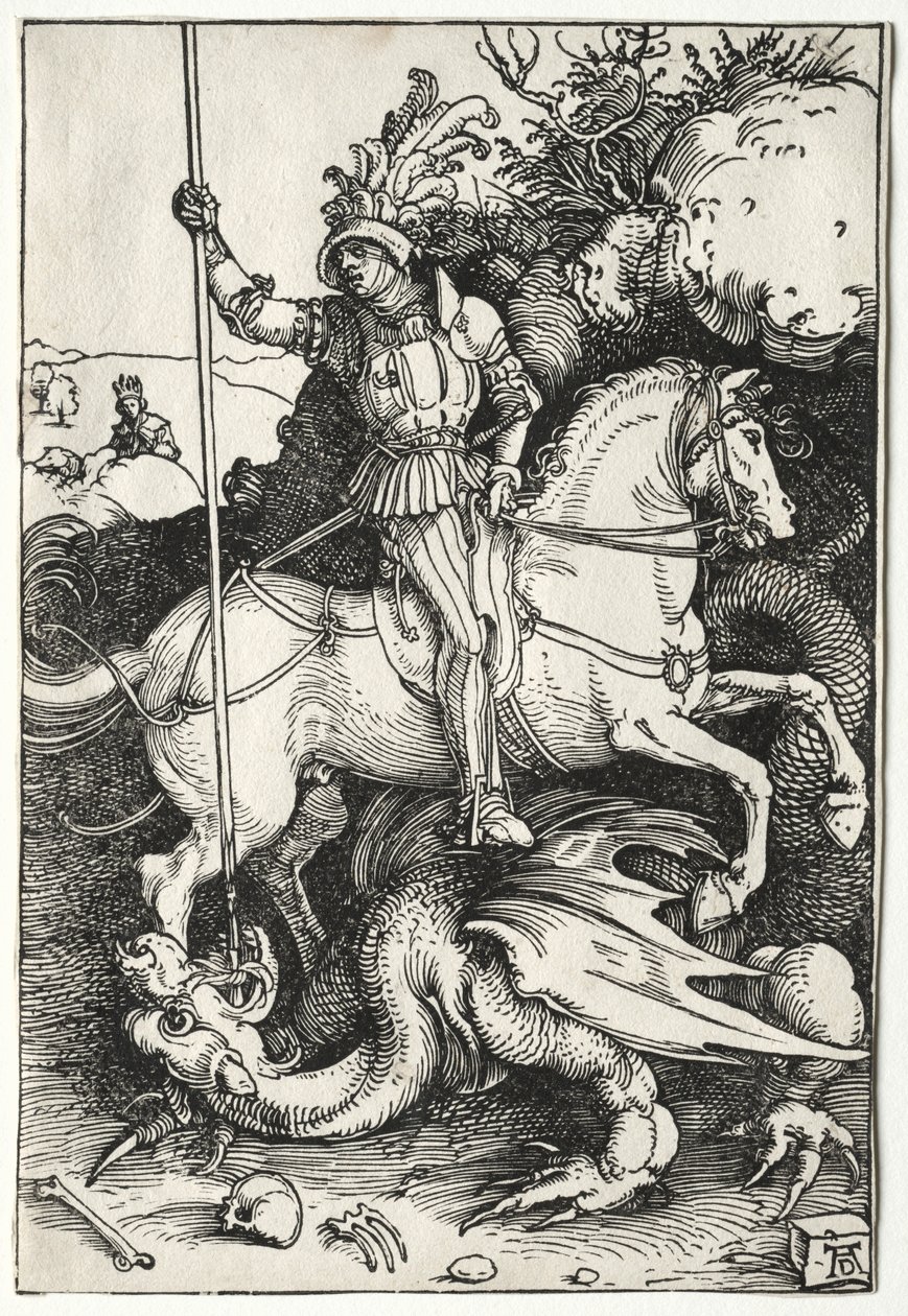 St. George dödar draken, 1500-talet. av Albrecht Dürer