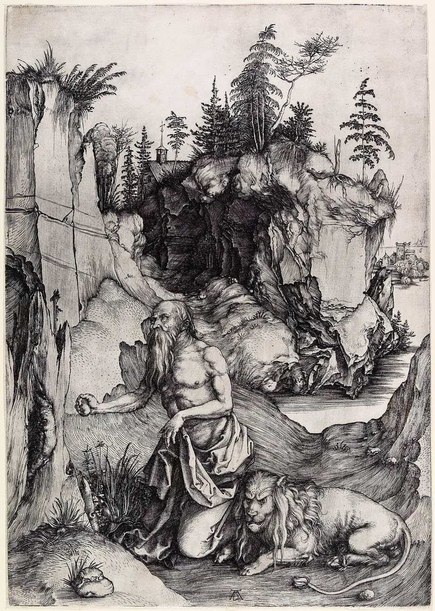 Sankt Hieronymus i botgöring av Albrecht Dürer