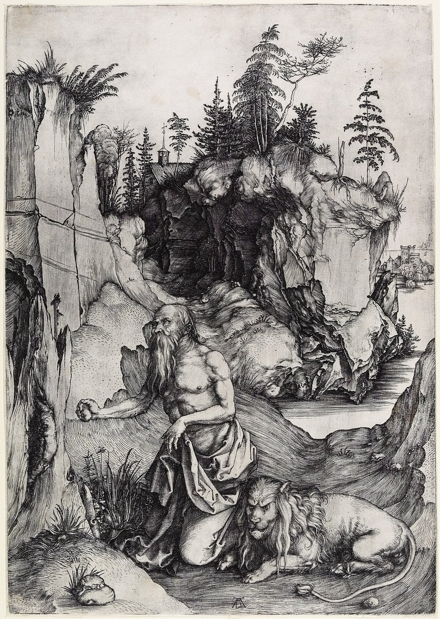 St. Hieronymus i botgörelse, ca. 1497 av Albrecht Dürer