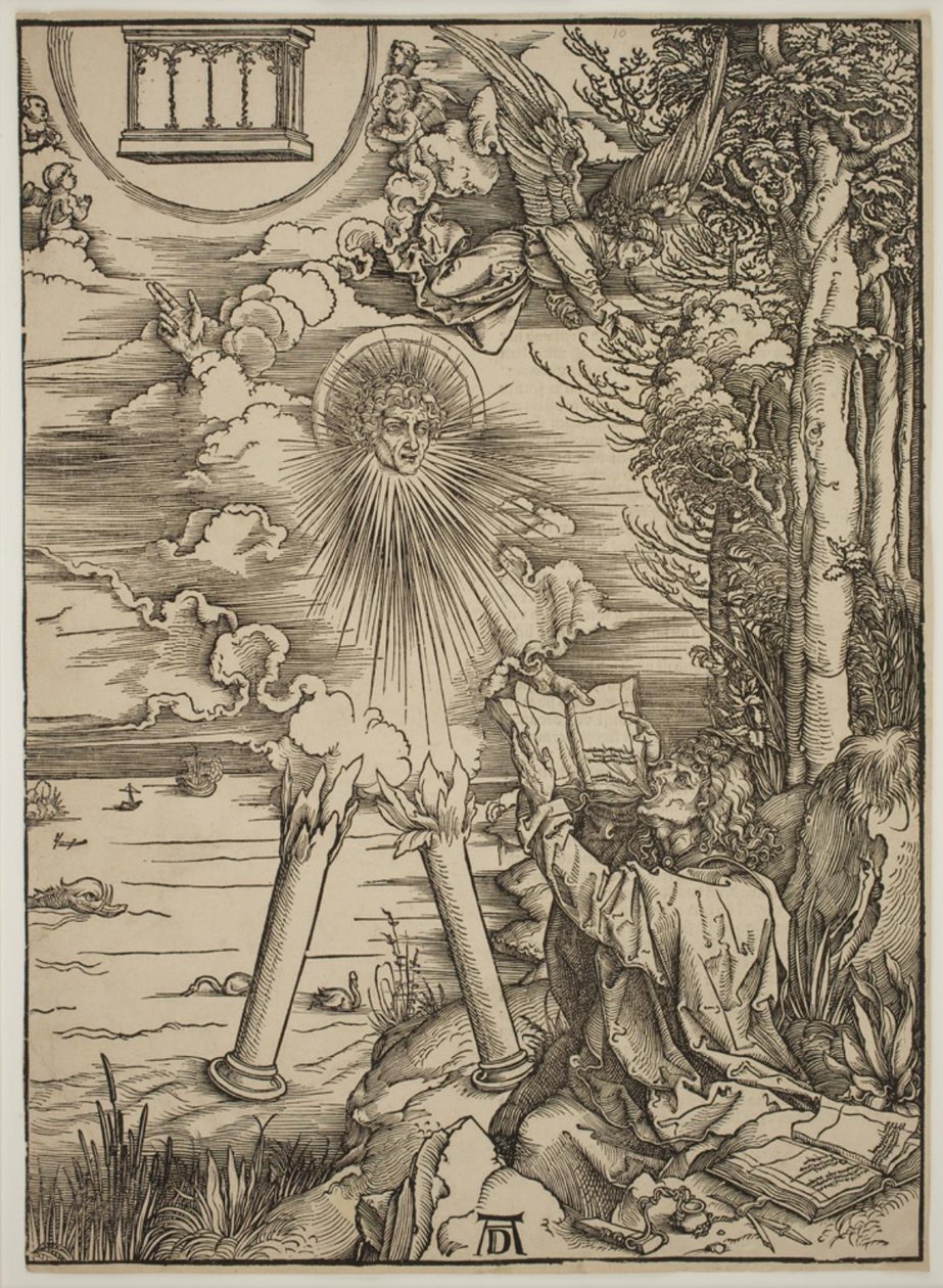 St. John slukar boken av Albrecht Dürer
