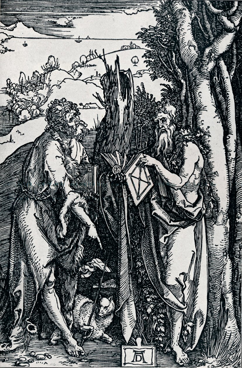 St John the Baptist och St Onuphrius, 1504 1906 av Albrecht Dürer