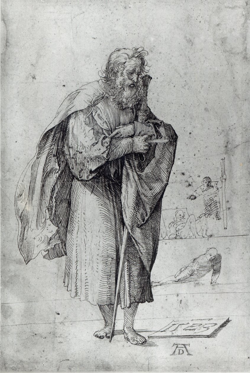 St. Paul, 1523 (penna och bläck på papper) av Albrecht Dürer