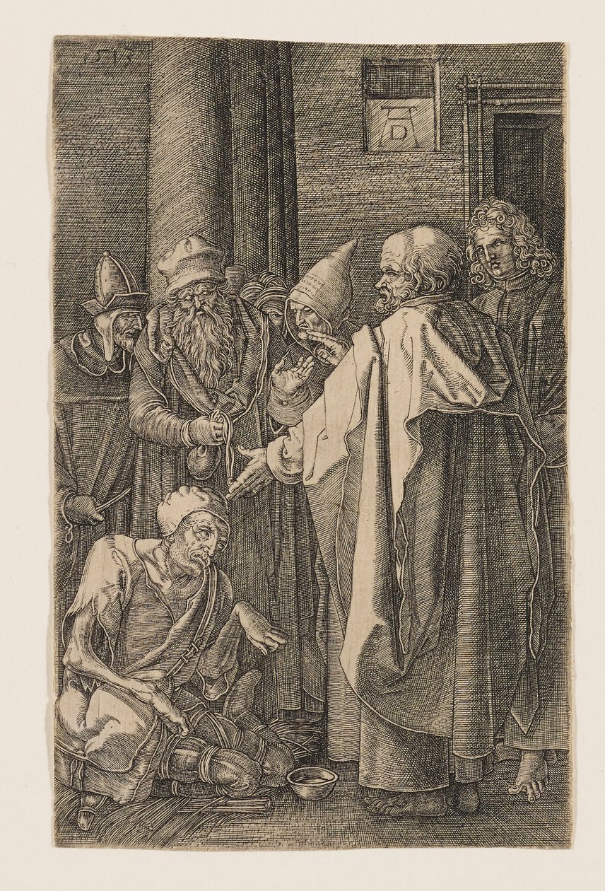 S:t Petrus och S:t Johannes botar en lam vid tempelporten av Albrecht Dürer