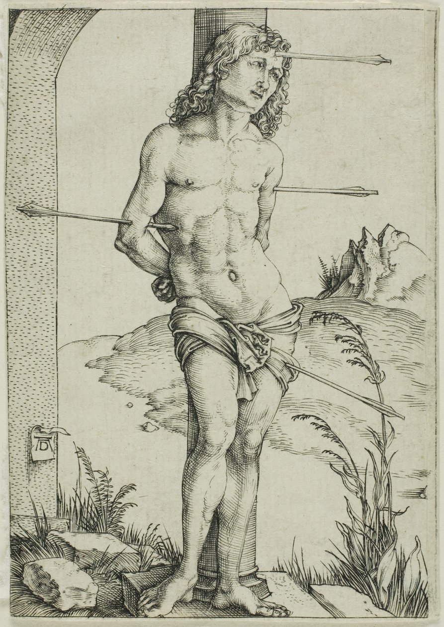 St. Sebastian bunden till kolonnen av Albrecht Dürer