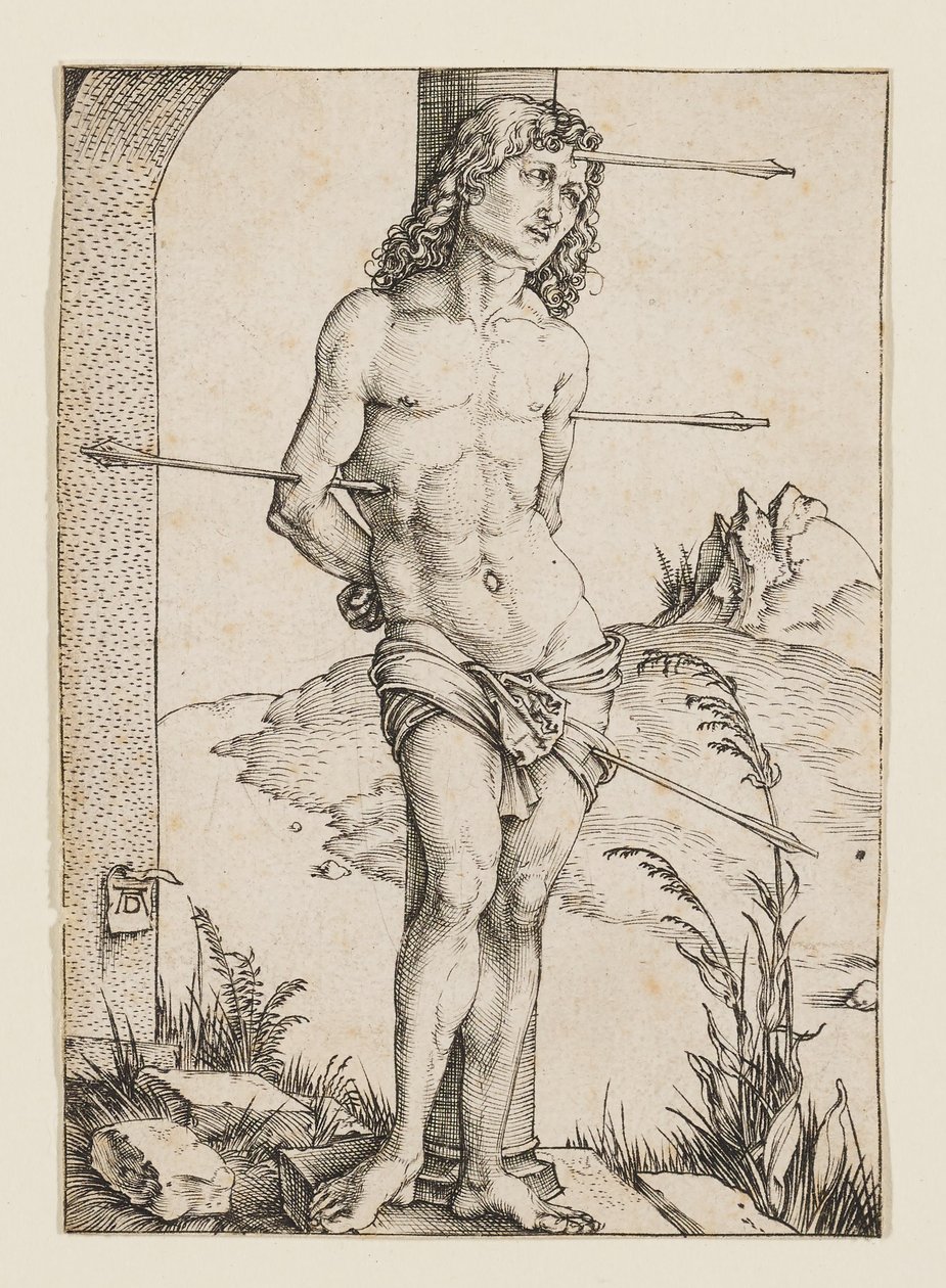 Sankt Sebastian bunden vid en pelare av Albrecht Dürer