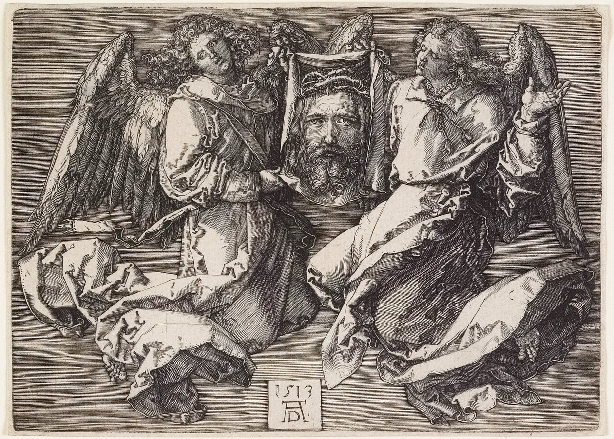 Sudariumet visas upp av två änglar av Albrecht Dürer