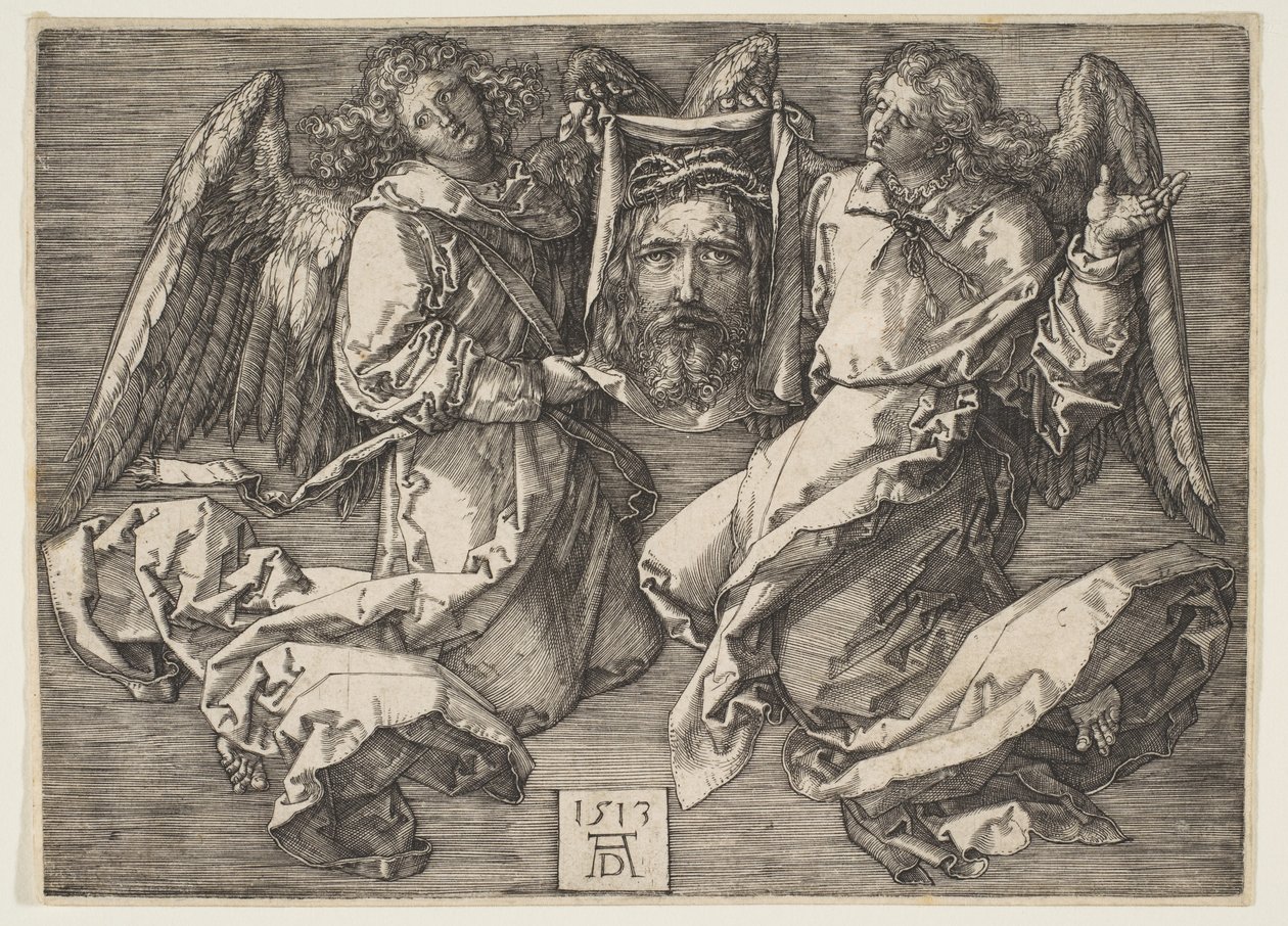 Svetteduk hållen av två änglar av Albrecht Dürer