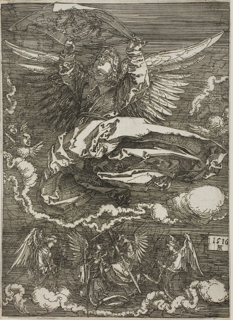 Sudarium utspritt av en ängel av Albrecht Dürer
