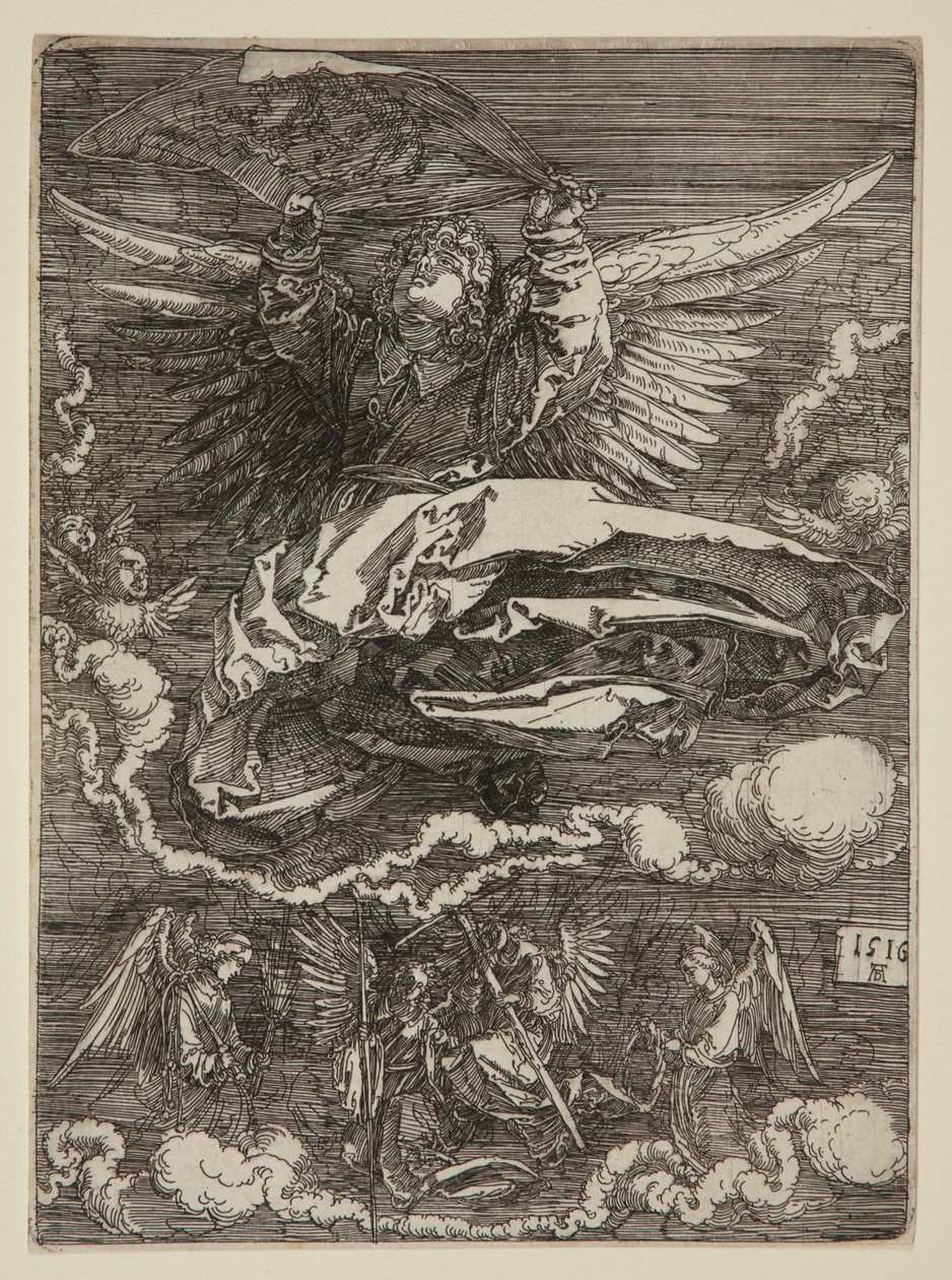 Svetduk utbredd av en ängel av Albrecht Dürer