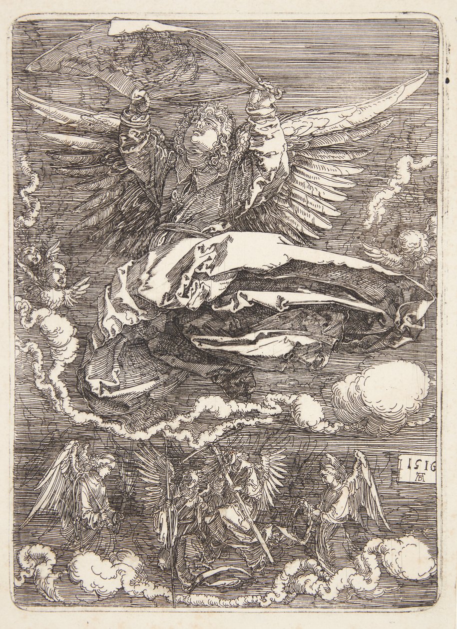 Sudarium utspridda av en ängel av Albrecht Dürer