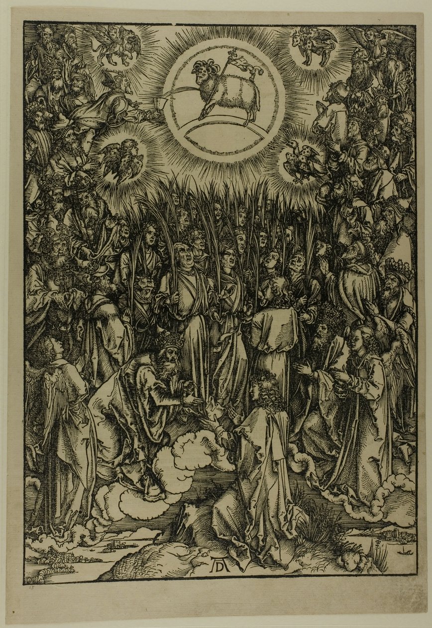 Lammets tillbedjan - De utvaldas hymn, från Apokalypsen av Albrecht Dürer