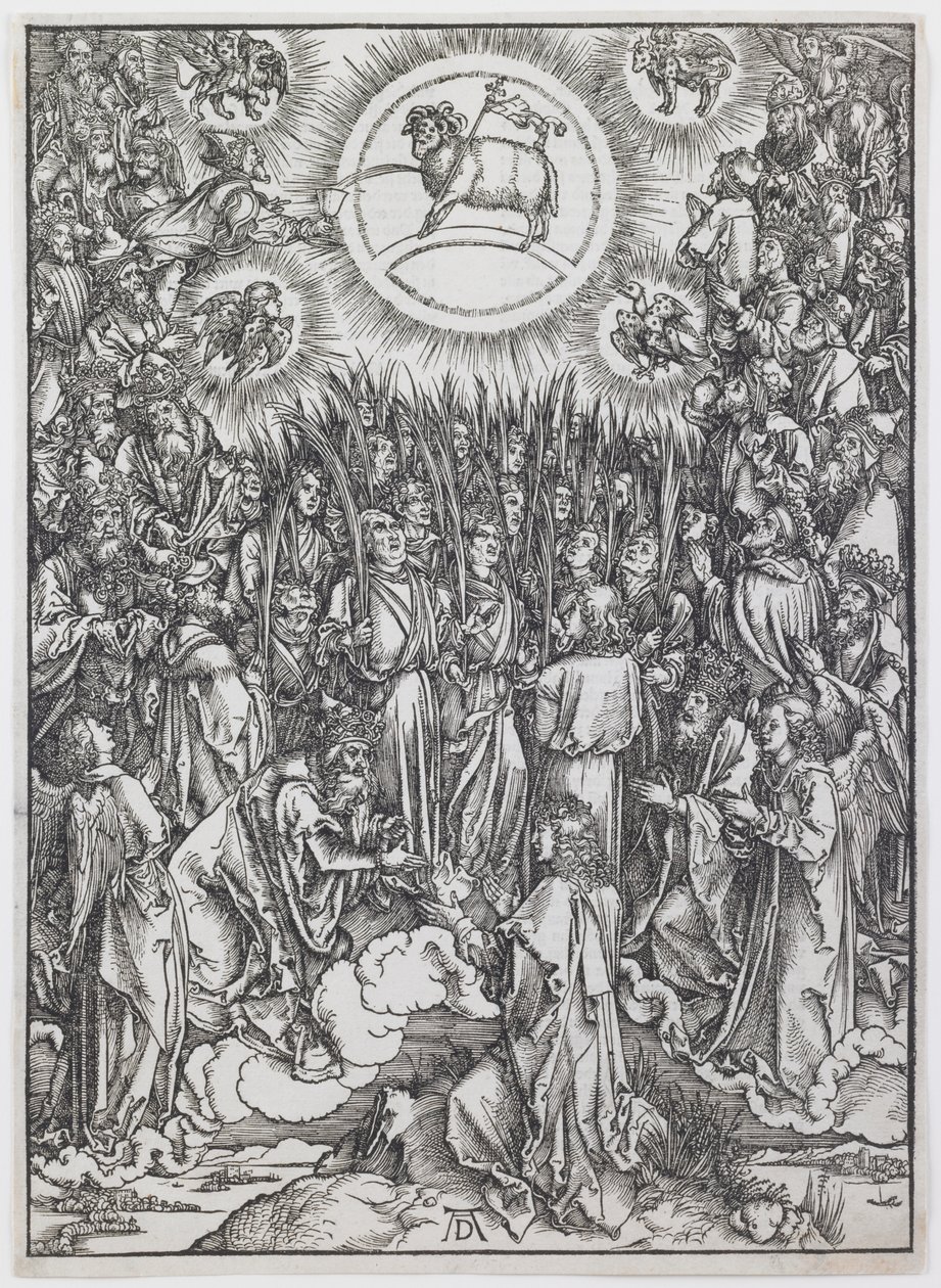 The Adoration of the Lamb, från serien "The Apocalypse" av Albrecht Dürer