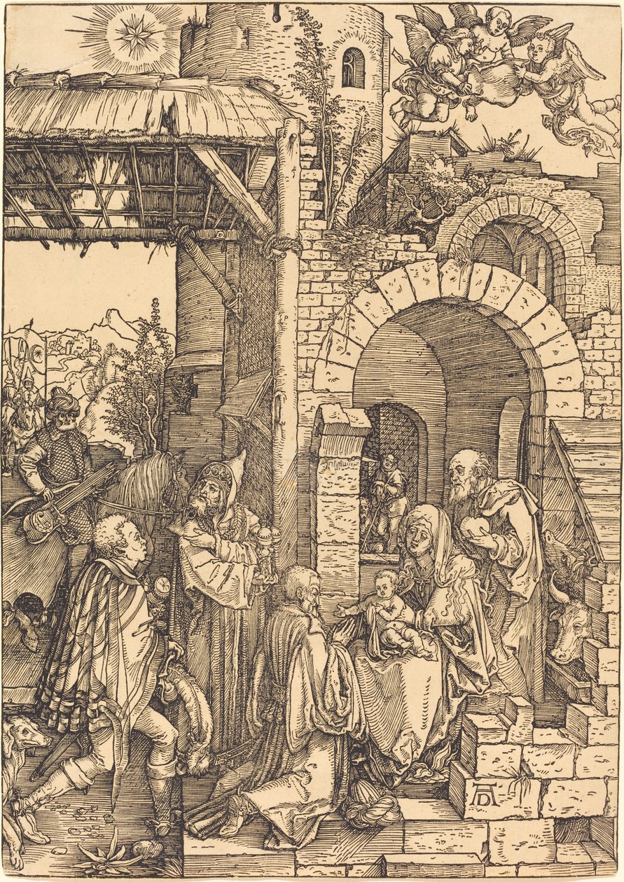 Tillbedjan av Magi av Albrecht Dürer