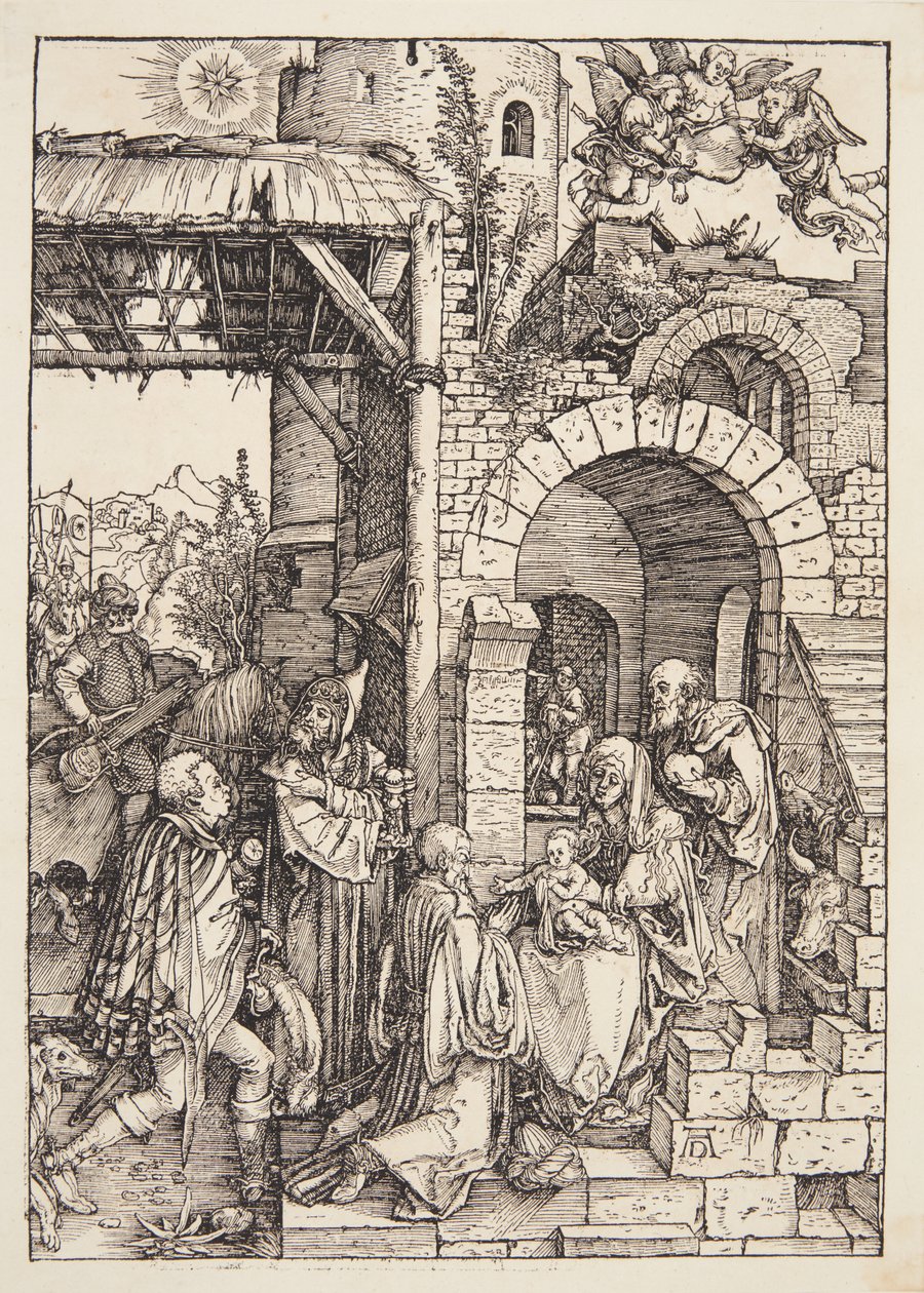 Tillbedjan av Magi av Albrecht Dürer