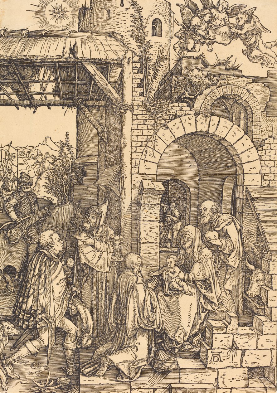 Tillbedjan av Magi, ca. 15011503. av Albrecht Dürer