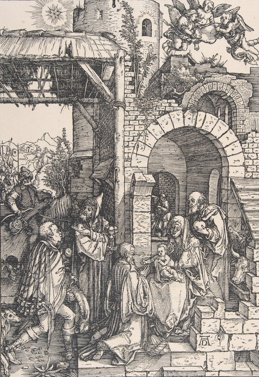 The Adoration of the Magi, från serien The Life of the Virgin, ca. 1502., ca. 1502. av Albrecht Dürer