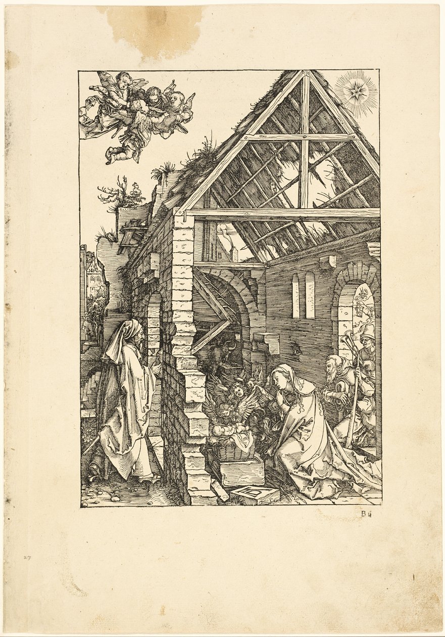 Herdarnas tillbedjan, från Jungfruns liv av Albrecht Dürer