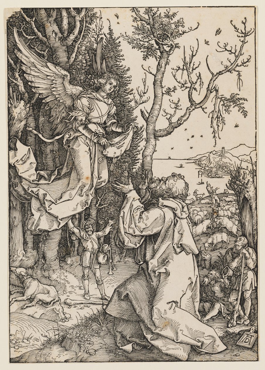 Ängeln uppenbarar sig för Joakim av Albrecht Dürer