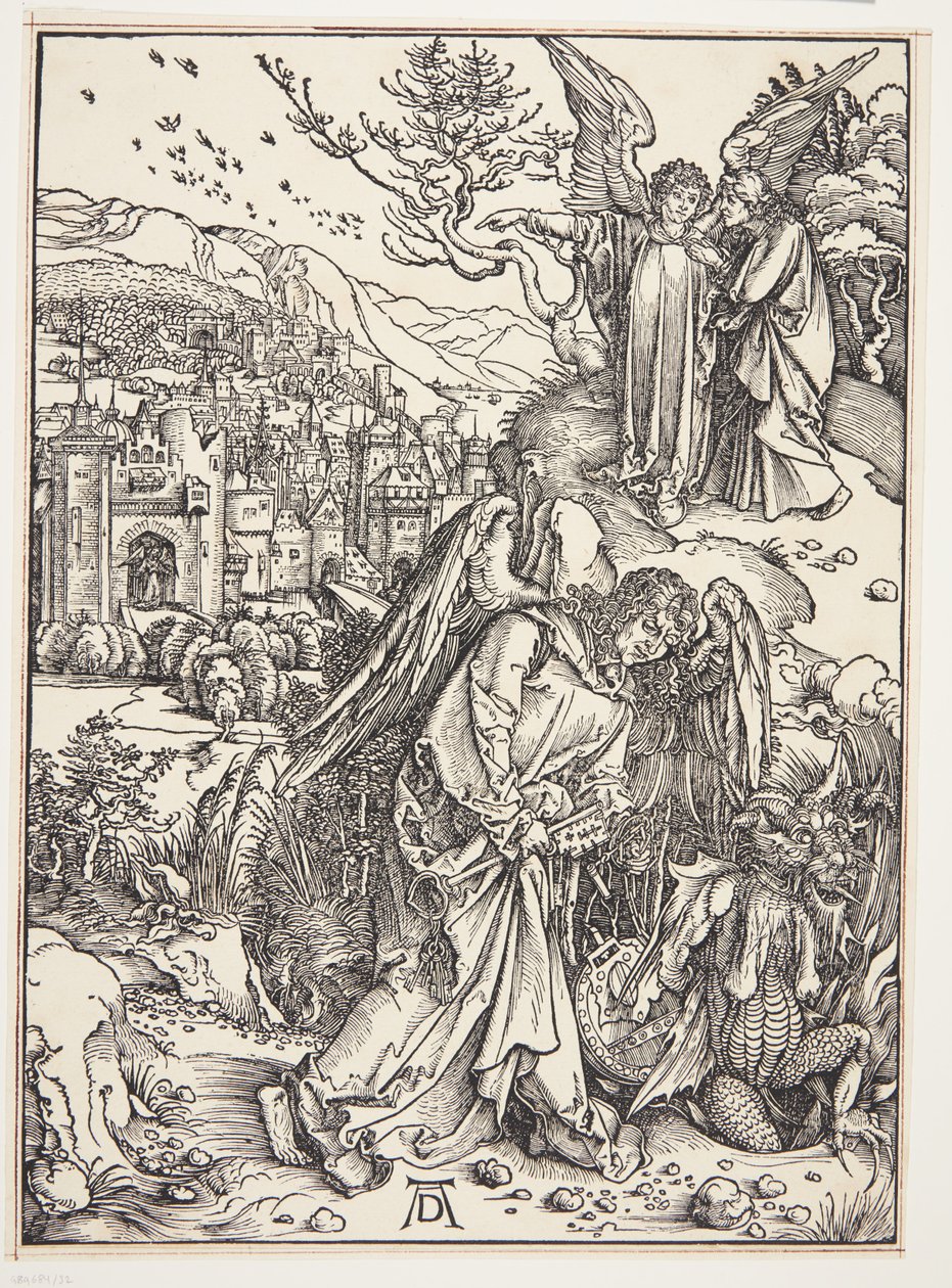 Ängeln som visar Johannes det nya Jerusalem av Albrecht Dürer
