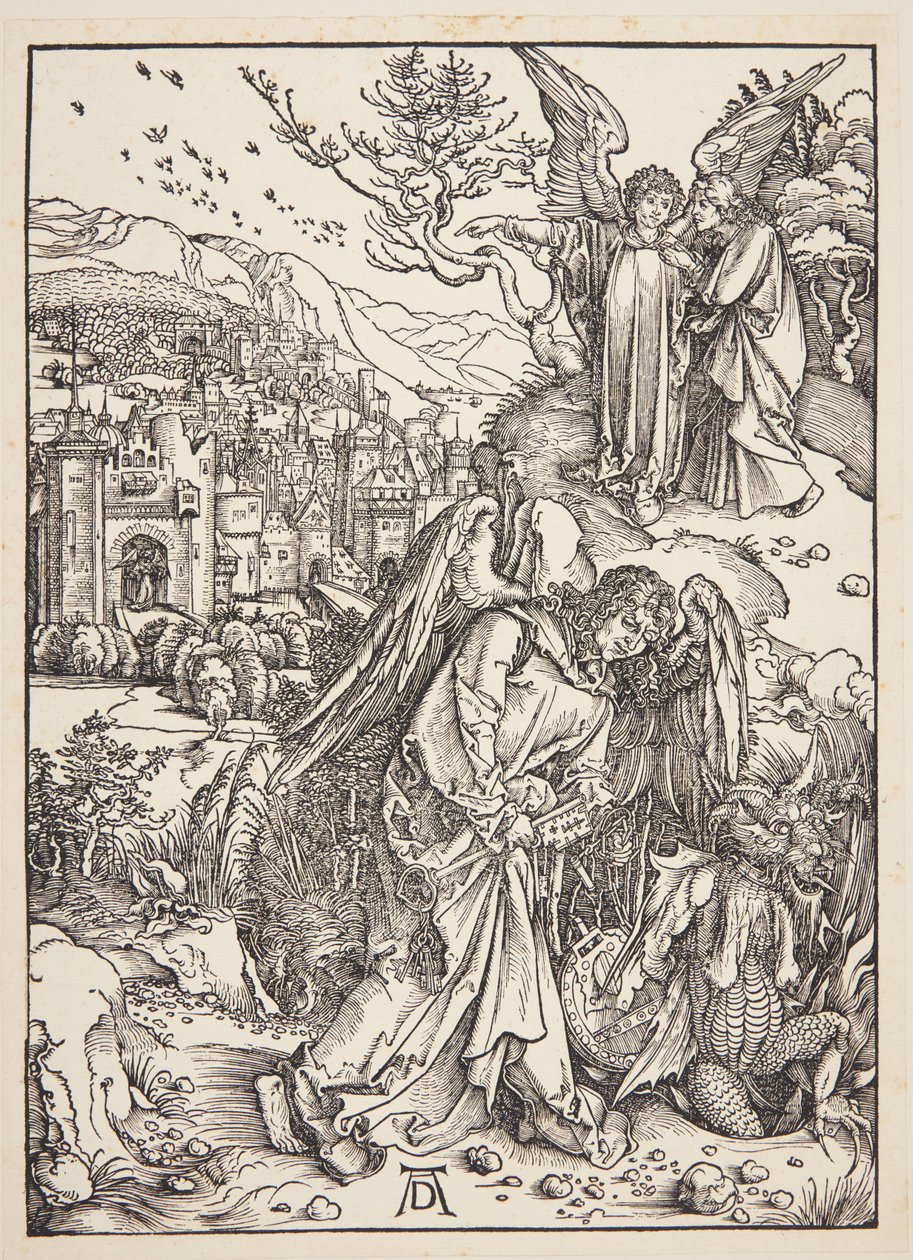 Ängeln som visar Johannes det nya Jerusalem av Albrecht Dürer