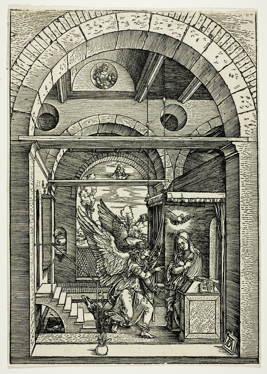 Bebådelsen, från Jungfruns liv av Albrecht Dürer